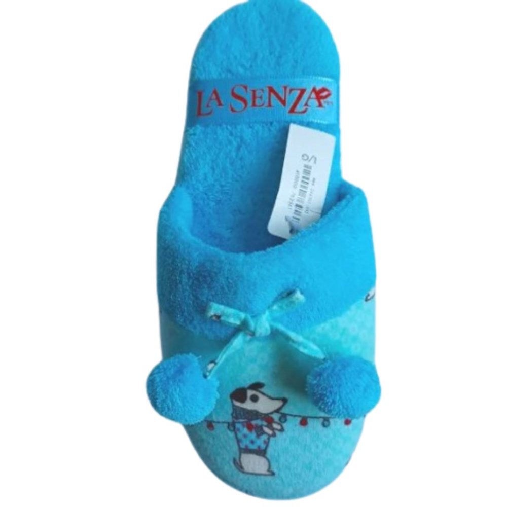 La Senza Open Back Dog Print Slippers NEW Sz. Lrg (9/10)